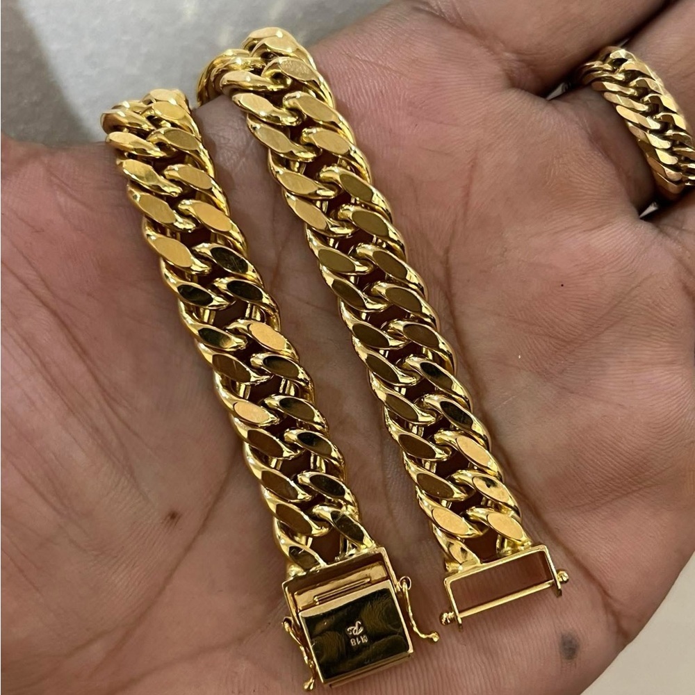 Chunky Gold Cuban Link Jewelry Bracelet